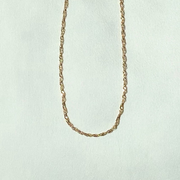 Gold Necklace Twisted