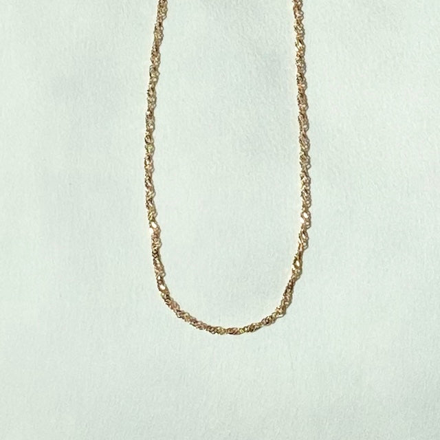 Gold Necklace Twisted