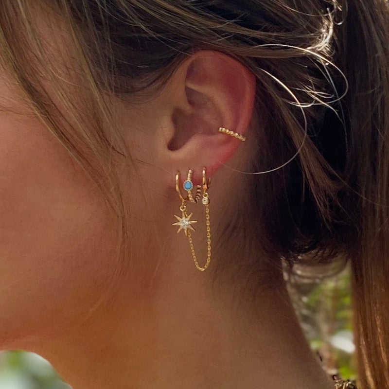 Gigi Huggie Earring Turquoise