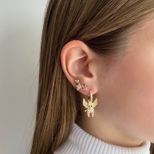 Gold Earpin Stars