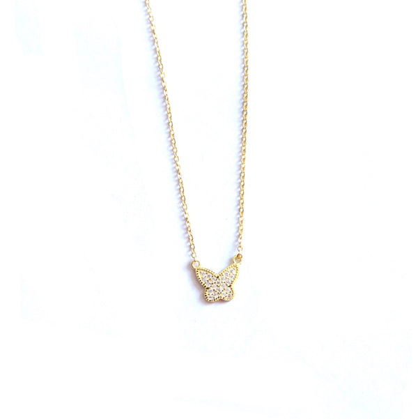 Small Butterfly Gold Necklace
