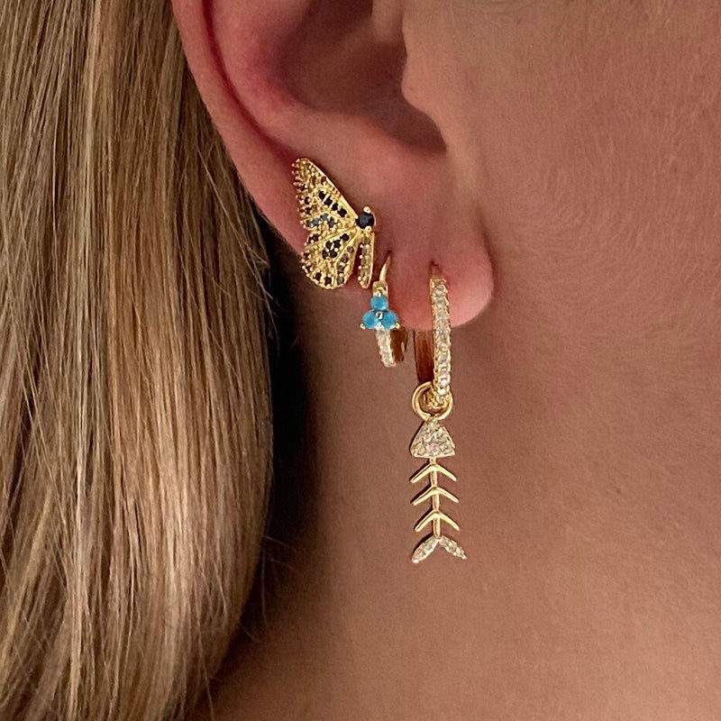 butterfly ear pin|vlinder oorbellen|hippe sieraden|fashion jewelry|gold earrings|sieraden webshop|sieraden goedkoop|my jewellery|originele sieraden