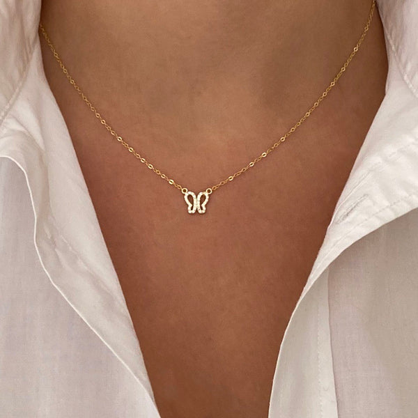 Necklace Butterfly Open Wings
