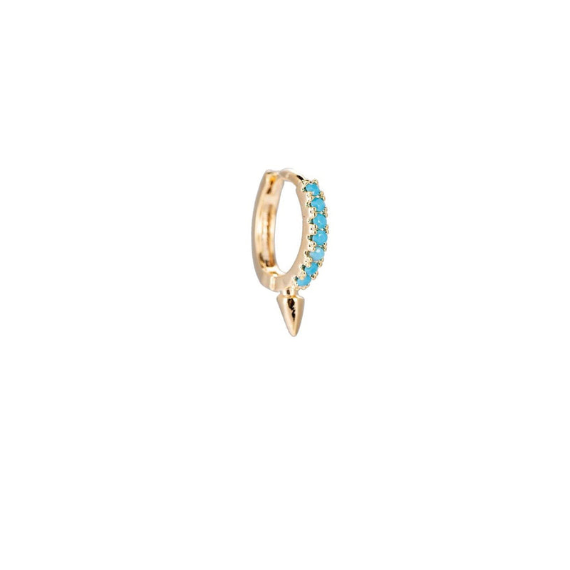 spike earring gold turquoise oorbellen-sieraden online-hippe sieraden-#1online fashion jewelry-huggie earrings-stoere ketting-oorbellen goudkleurig-juwelier-zilveren sieraden-musthaves2020-jewellery-fantasie oorbellen-fantasy earrings-handmade jewelry-bijoux-dames accessoires-myjewellery-Swarovski-mode accessoires