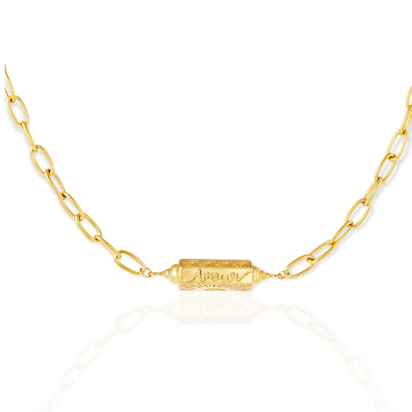 Love Locket Link Chain Necklace
