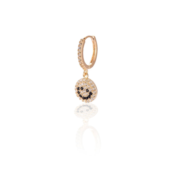 Golden Smiley Earring