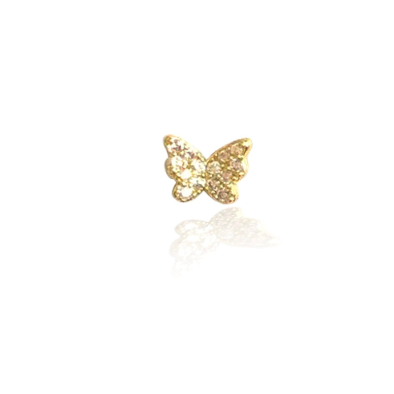 tiny butterfly earring gold|vlinder oorbel|de leukste sieraden koop je bij choosebyfelice jewelry|sieraden webwinkel in wassenaar