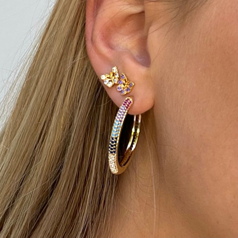 tiny butterfly earring-vlinder oorbellen-sieraden online kopen--jewellery-fantasie oorbellen-fantasy earrings-handmade jewelry-bijoux-dames accessoires-choosebyfelice jewelry-Swarovski-mode sieraden
