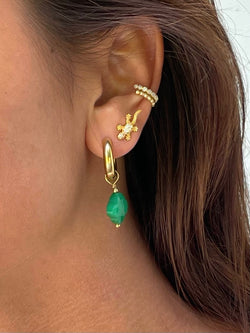 oorbellen groene steen|oorbellen met groene steen kopen|groene steen oorbellen