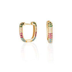 colorful oval hoop earrings|oorbellen met gekleurde stenen|trendy oorringen|sieraden online kopen-hippe sieraden-#1online fashion jewelry-huggie earrings