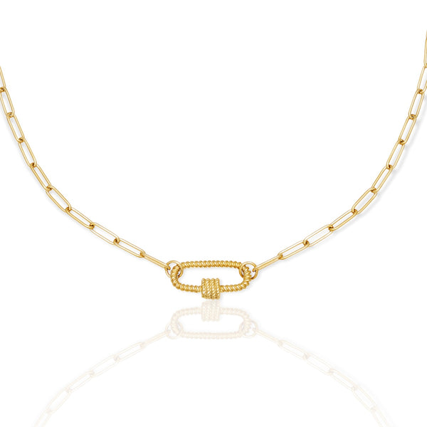 Necklace Twisted Oval Lock