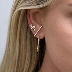 Fine Safetypin Earring