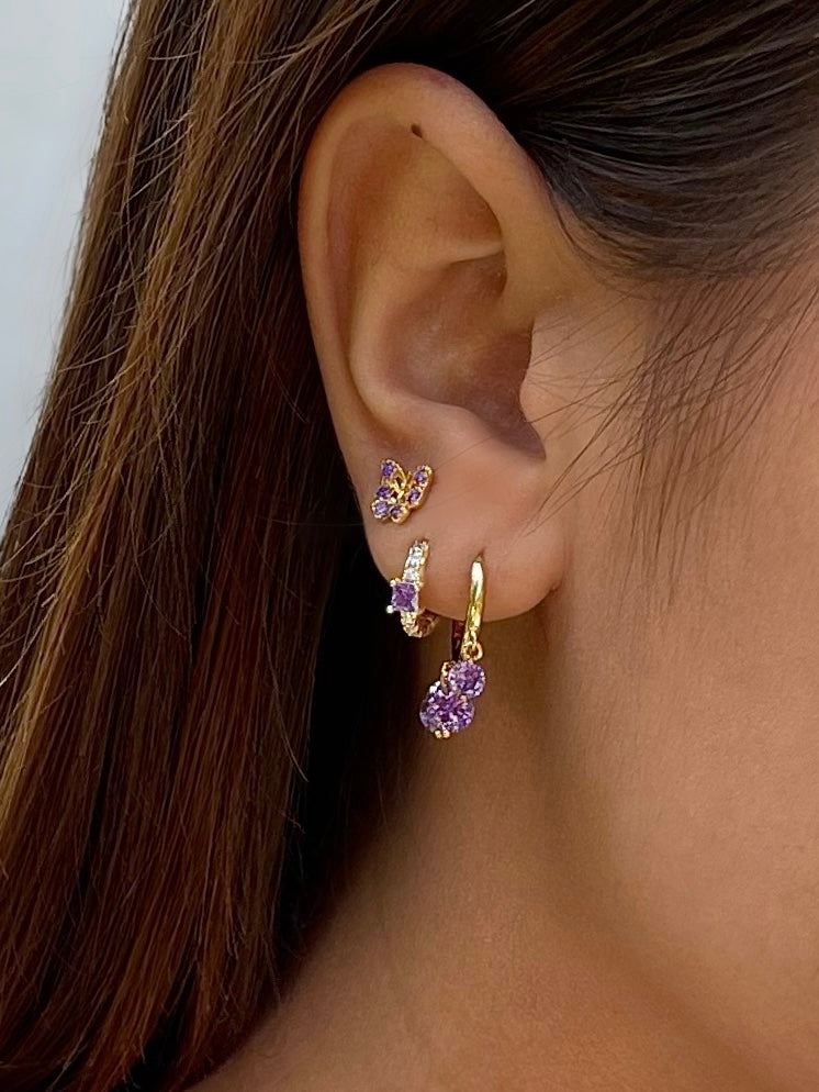 lavender earrings gold|golden earrings with lavender stones|purple earrings gold|earrings purple|leuke oorbellen online|lila oorbellen|oorbellen met lila steentjes|paarse oorbellen|oorbellen lila|lila oorbellen|oorbellen paars