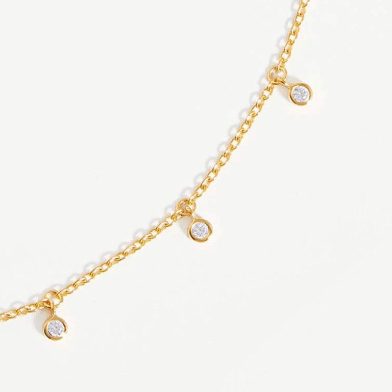 Diamond Drop Necklace Gold