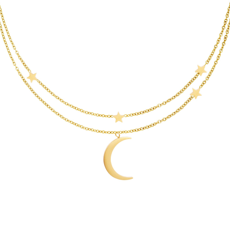 moon necklace gold|golden moon necklace