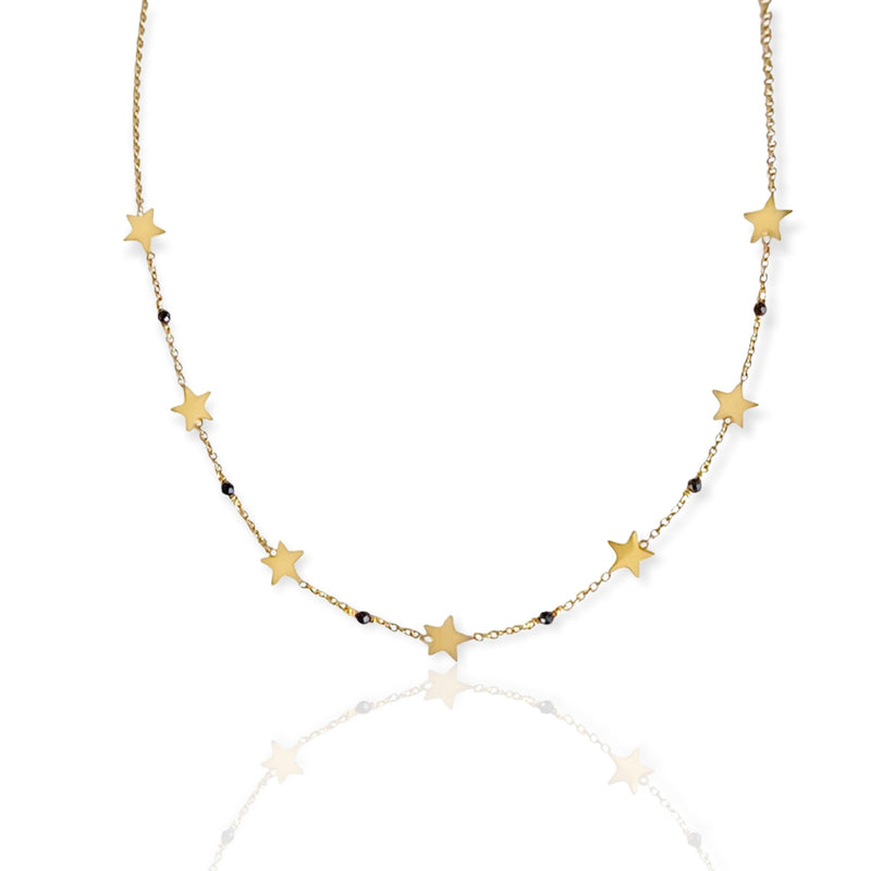 Golden Stars Necklace Noir
