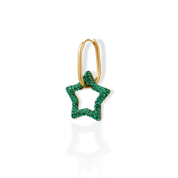 Luxury Star Earring Green
