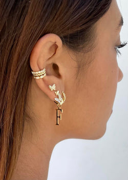 initial earring|letter earring|earring with name |golden initial earring|handmade jewelry|