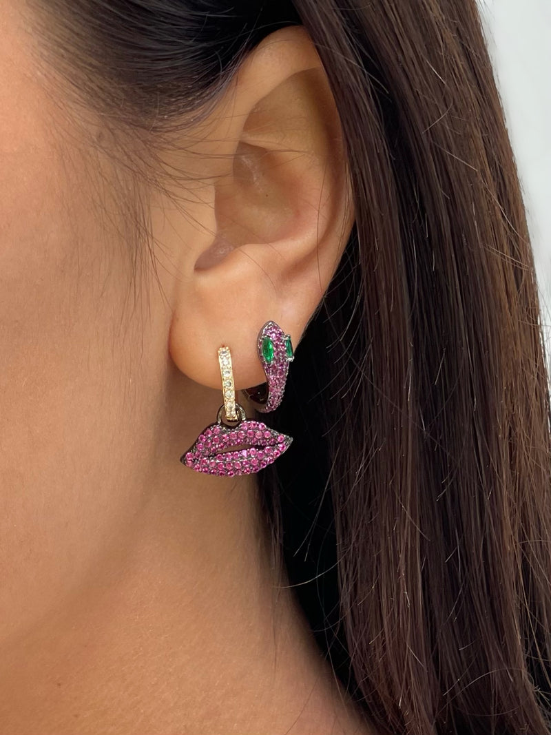 Pink Kiss earring