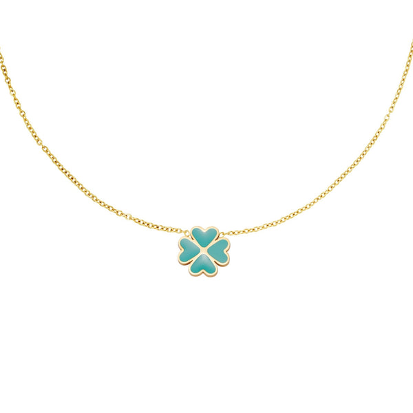 Clover Necklace Turquoise