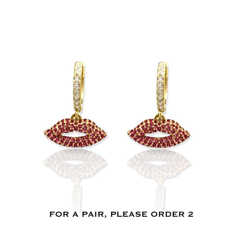 lippen oorbellen|earring with lips charm|trendy sieraden online|swarovski sieraden|myjewellery oorbellen|