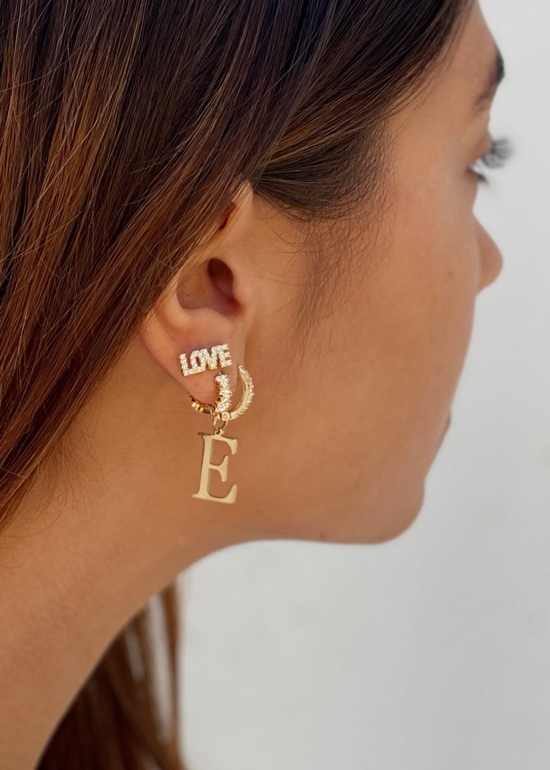 Earrings Love Letter in Gold