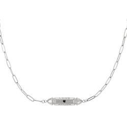 locket necklace zilver|love locket necklace silver| stoere damesketting rvs|stainless steel jewelry