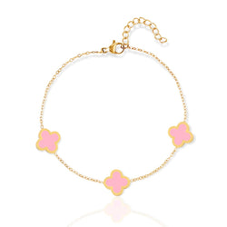 Lucky Clover Bracelet Pink