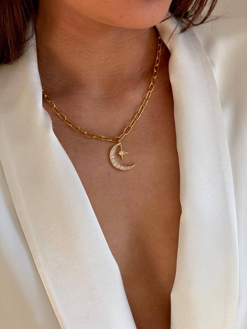 moon necklace|moon necklace gold|golden moon necklace|moon necklace swarovski|new moon necklace|moon necklace crystal