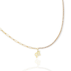 zodiac sign necklace gold