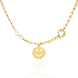 Smiley Face Toggle Necklace