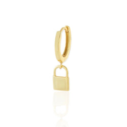 oorbellen met slotje goudkleur|earring with small lock gold| lock earring gold-sieraden online kopen-online jewelry store-swarovski-oorbellen online kopen