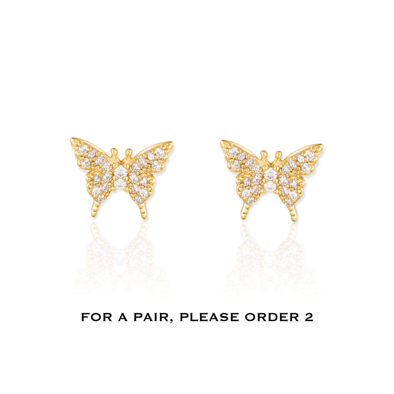Crystal Butterfly Stud