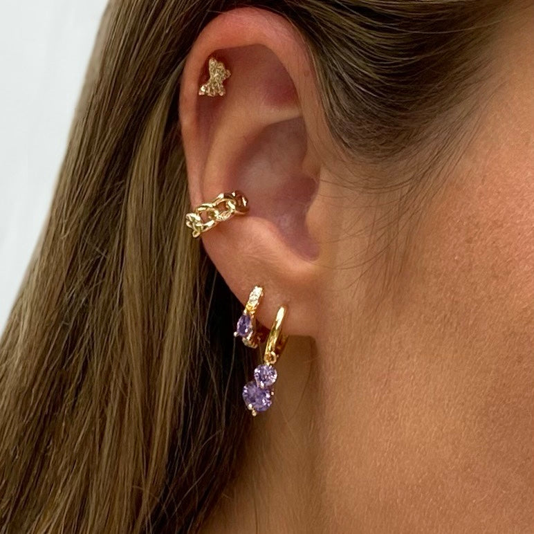 Faye Huggie earring Lavender