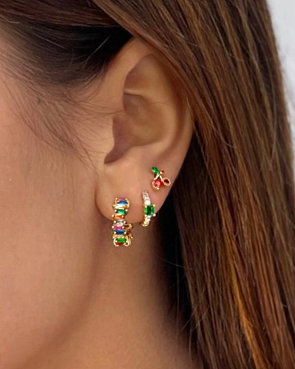 Kaleidoscope Huggie Earring