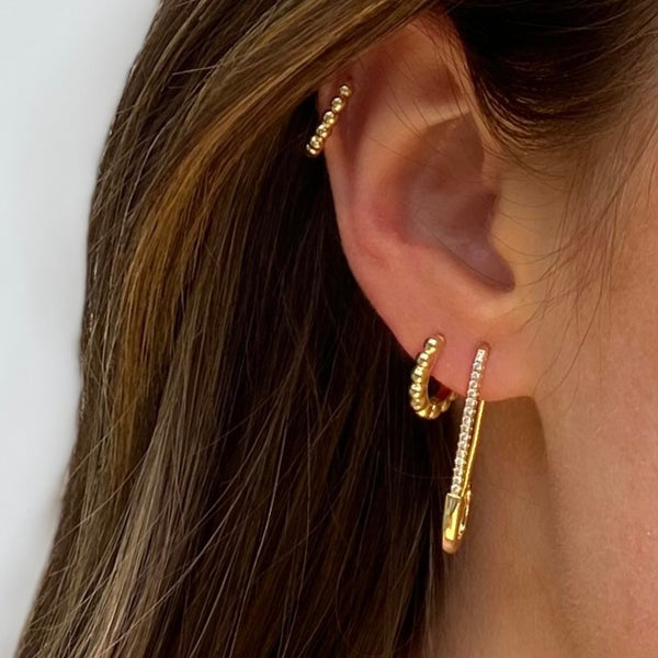 bubble hoop earrings|golden bubble hoop earrings gold