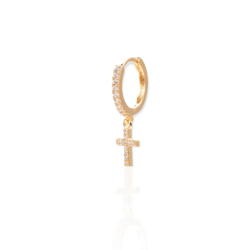 earring with cross|oorbellen met kruisje|trendy oorbellen webshop|
