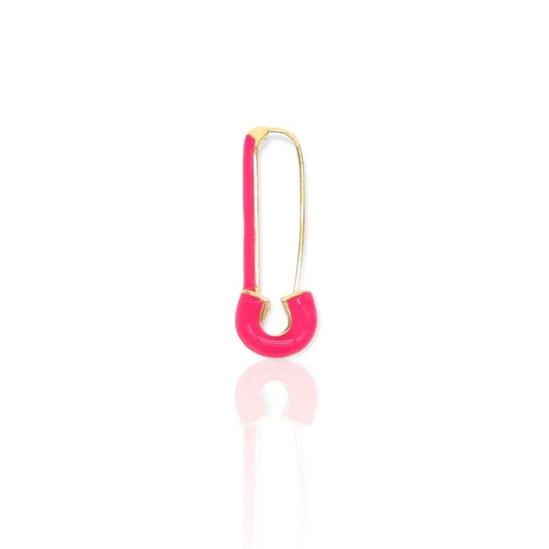 pink safety pin earring|earring safety pin pink