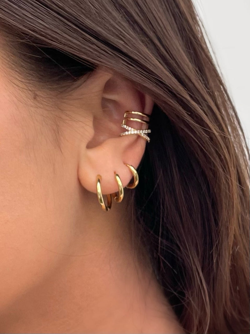 1.25ct Diamond Set Hoop Earrings set in 9ct Yellow Gold – LeGassick  Jewellery