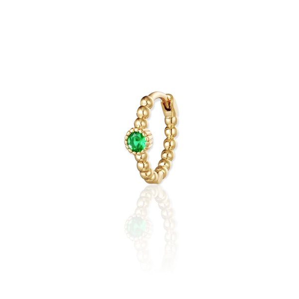 Gigi Huggie Earring Emerald