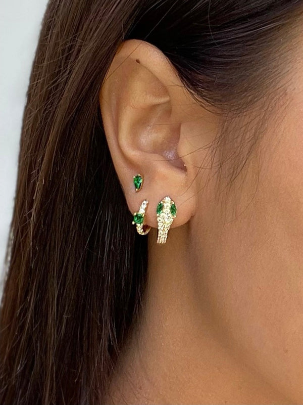 snake earrings gold|golden snake earrings|small hoop earring shaped like a snake|snake shaped hoop earrings|small hoop earrings for 2 hole|fashion jewelry