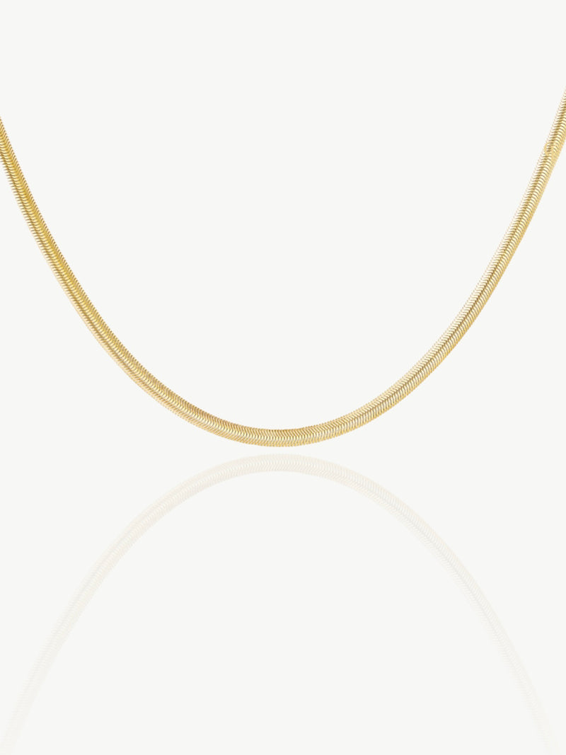 snake necklace gold|flat chain necklace|stainless steel necklace gold