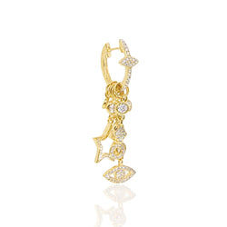 lucky stars earrings|Long earrings for girls|long earrings online|long charm earrings gold|oorbellen met sterren|statement oorbellen|party earrings