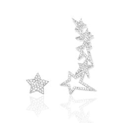 star earrings silver|silver star earrings|sterren oorbellen|earring stars|de leukste sieraden online koop je bij choosebyfelice|trendy earrings|star climber earrings