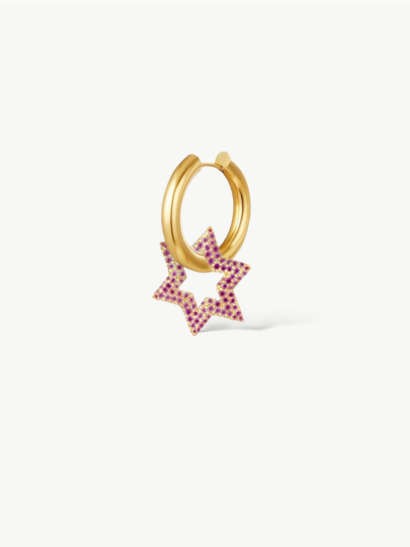Bold Star Earring Pink