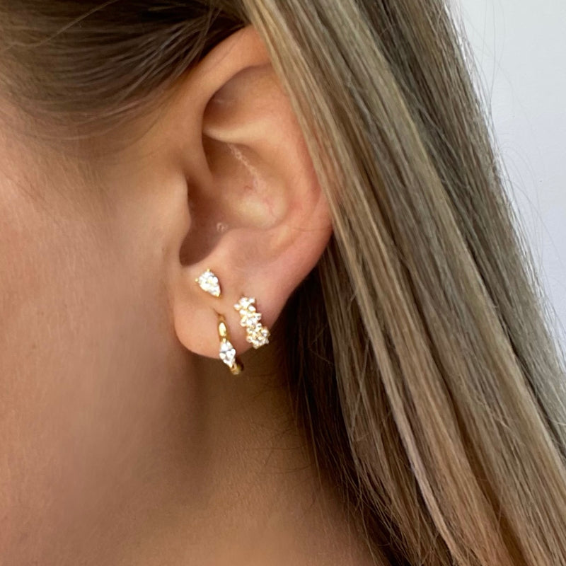 Pink Floral Hoop Earrings | maurices